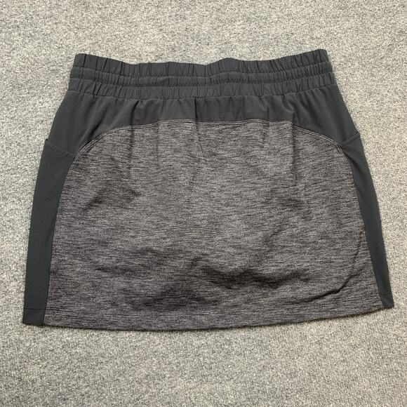Athleta Skort Womens M Medium Grey Excursion Hybrid Performance Drawcord Pockets - Picture 8 of 13